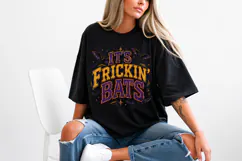It's Frickin' Bats Vintage Halloween Quote PNG Product Image 3