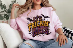 It's Frickin' Bats Vintage Halloween Quote PNG Product Image 4