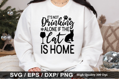It&#039;s not drinking alone SVG - Christmas Cat Design Product Image 1