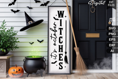 It&#039;s October Witches SVG | Halloween Porch Sign | Witch SVG Product Image 1