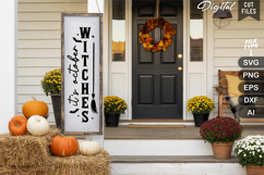 It&#039;s October Witches SVG | Halloween Porch Sign | Witch SVG Product Image 3