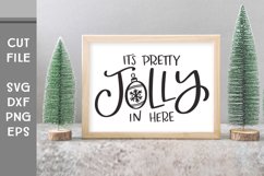 It's Pretty Jolly in Here, Hand Lettered Christmas Doormat Product Image 2