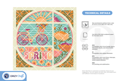 It's Spring Season 3D Shadow Box - Spring Bicycle 3D SVG Product Image 4