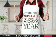 It's The Most Wonderful SVG ,Christmas Apron SVG Design Product Image 1
