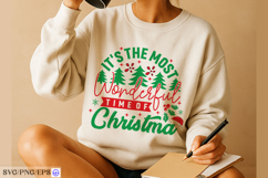 It’s the Most Wonderful Time of Christmas SVG Holiday Sign Product Image 3