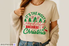 It’s the Most Wonderful Time of Christmas SVG Holiday Sign Product Image 1