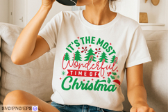 It’s the Most Wonderful Time of Christmas SVG Holiday Sign Product Image 4