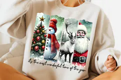 It's The Most Wonderful Time PNG, Christmas Brushstroke PNG Product Image 1