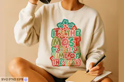 Retro It's The Most Wonderful Time Of The Year SVG PNG Product Image 3