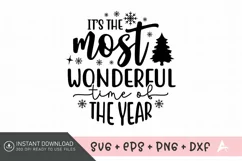 It's the most wonderful time of the year SVG, Festive SVG Product Image 1
