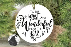 Christmas SVG, It's the Most Wonderful Time Ornament SVG Product Image 3