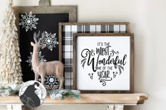 Christmas SVG, It's the Most Wonderful Time Ornament SVG Product Image 6