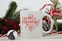 Christmas SVG, It's the Most Wonderful Time Ornament SVG Product Image 9