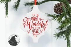 Christmas SVG, It's the Most Wonderful Time Ornament SVG Product Image 1