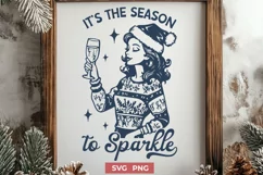 It's the Season to Sparkle SVG PNG | Holiday Cheer Design Product Image 1