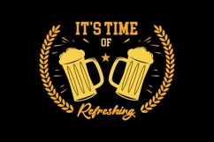 It's Time Of Refreshing I Quotes Beer T shirt Design SVG Product Image 2