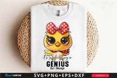 It's Tough Being A Genius Sublimation PNG Product Image 1