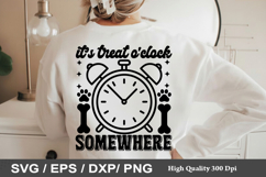 Dog Bandana SVG Design - it's treat o'clock somewhere Product Image 3