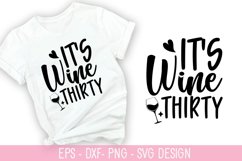 it's wine thirty SVG - Wine Quotes Design Product Image 1