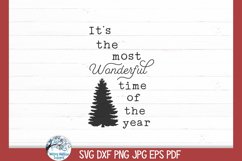 Its The Most Wonderful Time SVG | Christmas Craft Design Product Image 2