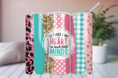 20 Oz. Teacher Skinny Tumbler Wrap Design| Sublimation PNG Product Image 1
