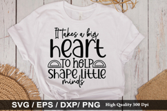 it takes a by heart to silae little minds SVG - Teacher Desi Product Image 1