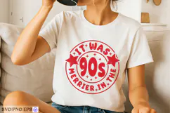 It Was Merrier In The 90s Christmas Quote SVG PNG Product Image 2