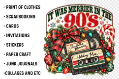 It Was Merrier in the 90s PNG | Retro Christmas Cassette Png Product Image 2
