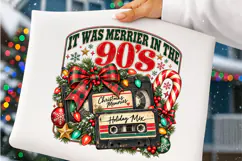 It Was Merrier in the 90s PNG | Retro Christmas Cassette Png Product Image 3