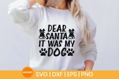 Dear santa it was my dog | Funny Christmas svg quote Product Image 3