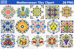 Sicilian Tiles Bundle | Coastal Italian Ceramic Sublimation Product Image 1