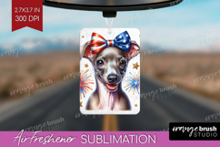Italian Greyhound Dog Air Freshener PNG Patriotic Dog PNG Product Image 1