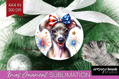 Italian Greyhound Dog Ornament PNG Patriotic Dog PNG Product Image 1
