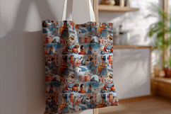 Italian Riviera Seamless Pattern Coastal Travel JPG Design Product Image 7