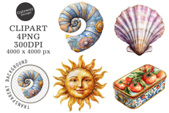 Italian Summer Clipart Png Product Image 1