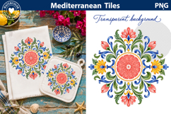 Mediterranean Tile Clipart | Italian Citrus Sublimation Product Image 1