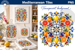 Mediterranean Citrus Tile Sublimation | Italian Wall Decor Product Image 1