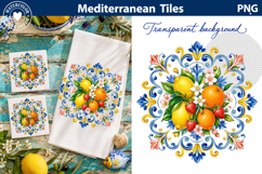 Mediterranean Citrus Tile Sublimation | Italian Wall Decor Product Image 1