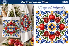 Pomegranate Tile Art | Mediterranean Wall Decor Product Image 1