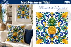 Mediterranean Pineapple Tile Art | Tropical Sublimation Product Image 1