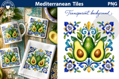 Avocado Tile Art | Mediterranean Sublimation Product Image 1