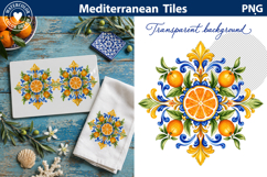 Mediterranean Orange Tile Blue | Italian Sublimation Product Image 1