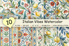 italian watercolor pattern, mediterranean tile pattern, italian seamless pattern, watercolor tile pattern, italy digital paper, italian scrapbook paper, mediterranean seamless pattern, italian ceramic pattern, watercolor italian tiles, italian floral patt