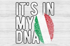 It's in my DNA Italy Flag Fingerprint PNG Sublimation Product Image 1