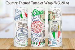 Country Travel Tumbler Wrap 20oz|Sublimation PNG. Product Image 1