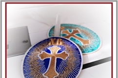 Easter ITH medallion pendant 4x4 machine embroidery design Product Image 4