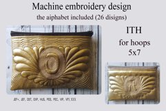 ITH letter zip bag embroidery designs