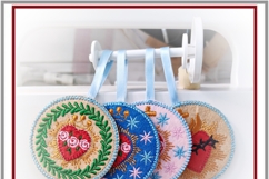 Christian ITH felt heart embroidery set cross flame thorns Product Image 2