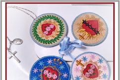 Christian ITH felt heart embroidery set cross flame thorns Product Image 7