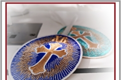 Easter ITH medallion pendant 4x4 machine embroidery design Product Image 5